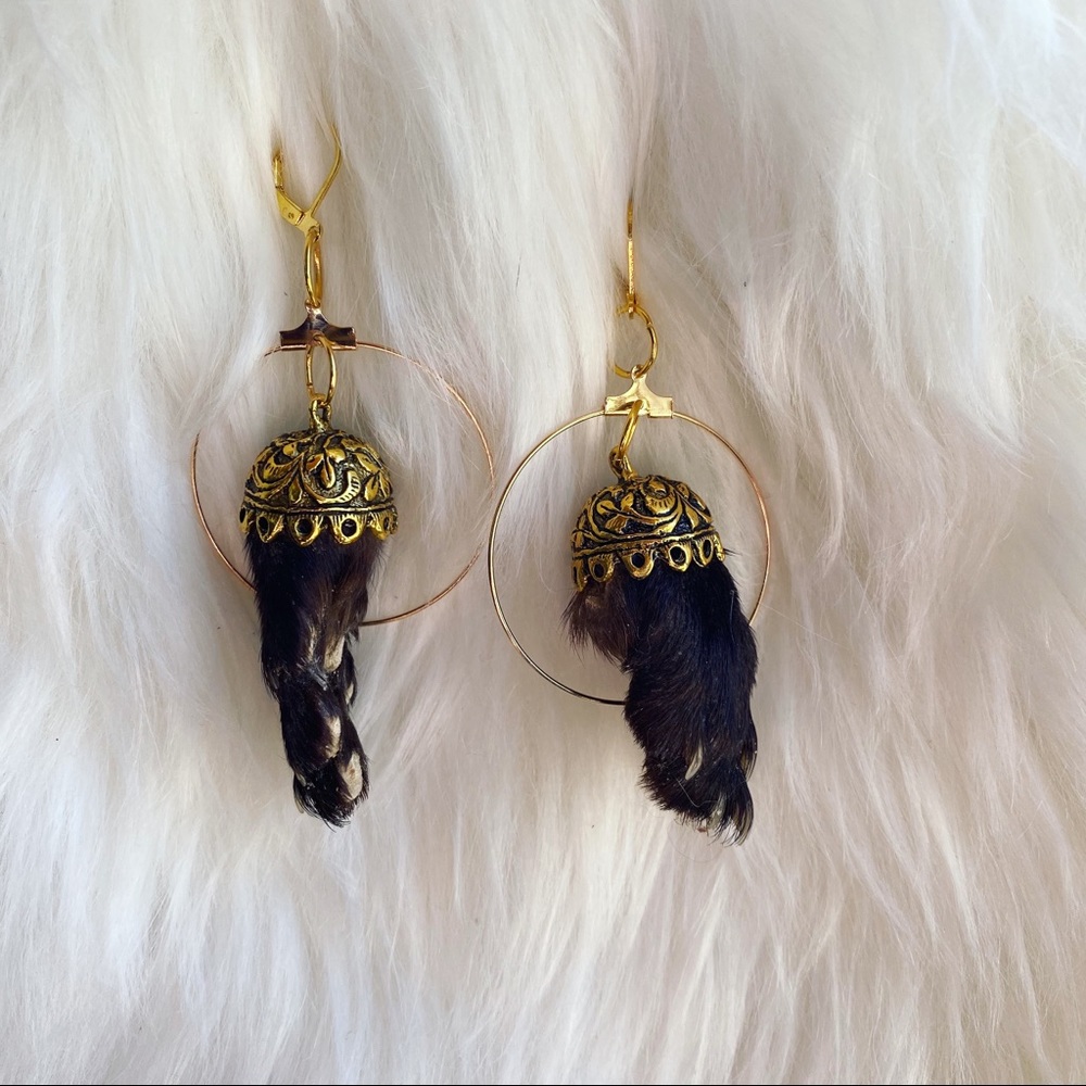 Mink earrings